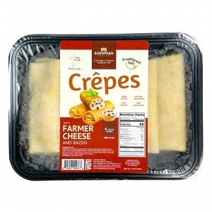 MEAT AND DOUGH - CREPES WITH FARMER CHEESE AND RAISIN